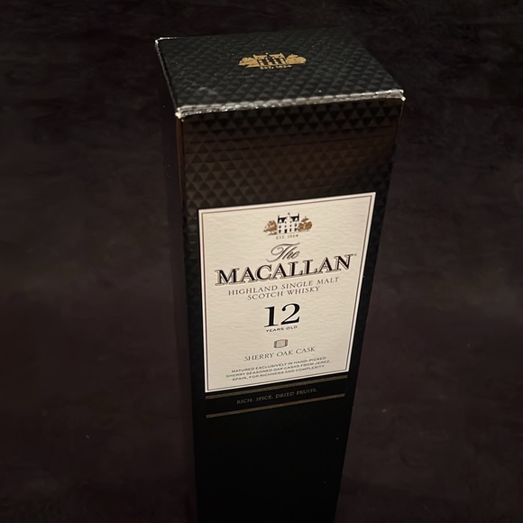 The Macallan Highland Single Malt Scotch Whisky 12 Year Old Sherry Oak Cask BOX - Picture 5 of 6